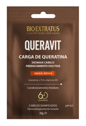 CARGA DE QUERATINA “DESMAIA” O CABELO - bio extratus sache queravit